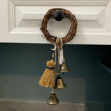 Witch doorbell window hanging decoration rattan wreath amulet Wicca decoration altar decoration Cubone skull bead gift  Wall Decor