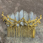 Witch raw crystal hair comb crown hairpin witchcraft accessories party new year gift