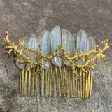 Witch raw crystal hair comb crown hairpin witchcraft accessories party new year gift