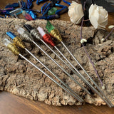 Witchcraft accessories Raw Crystal Hairpin Hair Stick Witch Vintage Gothic Pagan Wedding Bride Princess Gift