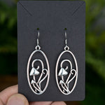 Witchy Gothic Crescent Moon Pentagram Earrings Dragon Celtics Axe Sword Drop Earring For Women Pine Mushroom Natural Jewelry