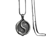 Chinese Tai Chi Pendant Necklace for Women and Men Punk Yin Yang Dragon Pure Tin Charms Amulet Hip Hop Streetwear Jewelry Gift