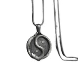 Chinese Tai Chi Pendant Necklace for Women and Men Punk Yin Yang Dragon Pure Tin Charms Amulet Hip Hop Streetwear Jewelry Gift