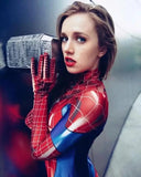 Adult Kid Sexy Zentai Spider Hero Cosplay Costume Red Black Woman Jumpsuit Supergirl Cosplay Zentai Costume Bodysuit Party Dress