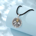 Egyptian Anubis Patron God Necklace Lucky Eye Vintage Wolf Pendant