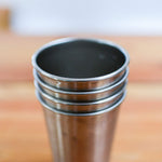 Garden Vegetable Cups - Four 16Oz Stainless Steel Veggie Tumblers - Gift for Gardeners and Home Chefs - Unique Designs Include Carrots, Corn, Asparagus, and Garlic - Kid Safe, Great for Children