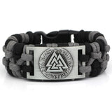 Bangles silver-23cm Handmade Viking Paracord Rune Valknut Bracelet Nordic Jewelry With Gift bag|Bangles| Ancient Treasures Ancientreasures Viking Odin Thor Mjolnir Celtic Ancient Egypt Norse Norse Mythology
