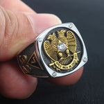 Vintage Scottish Rite Skull Crossbone 32 Degree Masonic Jewelry Sterling Silver Ring