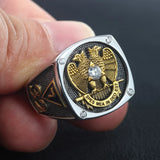 Vintage Scottish Rite Skull Crossbone 32 Degree Masonic Jewelry Sterling Silver Ring