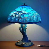 Retro Stained Glass Plant Series Table Lamps Colorful Bedroom Bedside Flower Mushroom Creative Table Night Lamp Atmosphere Light