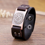 Bracelets Leather Viking Vegvisir Bracelet Ancient Treasures Ancientreasures Viking Odin Thor Mjolnir Celtic Ancient Egypt Norse Norse Mythology