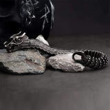 Bracelets Nordic Stainless Steel Dragon Bracelet Ancient Treasures Ancientreasures Viking Odin Thor Mjolnir Celtic Ancient Egypt Norse Norse Mythology