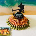 Wooden Witch Napkin Holder Halloween Witch Statue Napkin Holder Table Decor Organizer For Halloween Style Napkin Storage