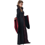 Women'S Halloween costume disfraz Halloween dress Flared Sleeve halloween Costumes dress Witch Vampire Gothic Cosplay