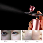 Pink Mini Air Compressor Kit Air-Brush Paint Spray Gun Airbrush For Nail Art Tattoo Craft Cake Nano Fog Mist Sprayer