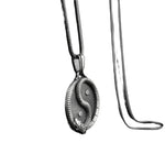 Chinese Tai Chi Pendant Necklace for Women and Men Punk Yin Yang Dragon Pure Tin Charms Amulet Hip Hop Streetwear Jewelry Gift