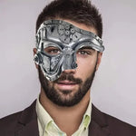 Steampunk Masquerade Ghost Cosplay Mask Mechanical Equipment Half Face Halloween costume Christmas party accessories Adult Gift