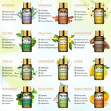 Essential Bliss: 15-Piece Natural Plant Aroma Essential Oil Diffuser Gift Set - Eucalyptus, Vanilla, Mint, Lavender, Rose, Tea Tree, and More!