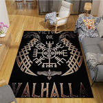 he Vikings Pattern Floor Mats Soft Rug Area Carpet Living Room Carpet Bedroom Geometric Carpet Non-Slip Mat