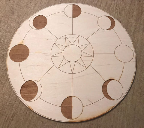 Crystal Grid~Moon Phase Sun Crystal Grid - Altar Decoration