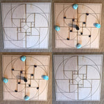 Crystal Grid~Golden Ratio Crystal Grid - Fibonacci Crystal Grid - Altar Decoration