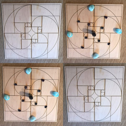 Crystal Grid~Golden Ratio Crystal Grid - Fibonacci Crystal Grid - Altar Decoration