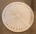 Crystal Grid~Wood Engraved Pendulum Board - Pendulum Board - Altar Decoration