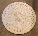 Crystal Grid~Wood Engraved Pendulum Board - Pendulum Board - Altar Decoration