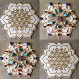 Crystal Grid~Flower of Life Lotus Crystal Grid - Altar Decoration