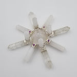 Orgone Energy~Crystal Generator Antenna wheel healing tool with Rose quartz, clear quartz, amethyst Reiki crystal energy healing tool