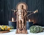 【Wood Sculpture】Hermes, Hermes figurine Greek god pagan god Olympian god wiccan wicca altar druid witch gaelic