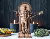 【Wood Sculpture】Hermes, Hermes figurine Greek god pagan god Olympian god wiccan wicca altar druid witch gaelic