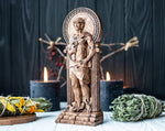 【Wood Sculpture】Hermes, Hermes figurine Greek god pagan god Olympian god wiccan wicca altar druid witch gaelic