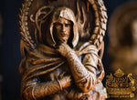 【Wood Sculpture】Loki, Wood, Norse pantheon, viking pagan asatru heathen god and goddess Scandinavian gods altar mythology Wood Sculpture odin statue