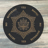 Crystal Grid~Lotus Mandala Pendulum Board - Lotus Mandala Divination Board - Altar Decoration