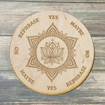 Crystal Grid~Lotus Mandala Pendulum Board - Lotus Mandala Divination Board - Altar Decoration