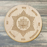 Crystal Grid~Lotus Mandala Pendulum Board - Lotus Mandala Divination Board - Altar Decoration