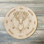 Crystal Grid~Deer Pendulum Board - Deer Moon Divination Board - Altar Decoration