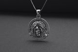 925 Silver Hel Pendant, Necklace with Norse Ornament, Hel Jewelry, Norse Jewelry, Hel Goddess Pendant, Handmade Viking Jewelry
