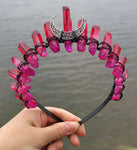 Witch accessories jewelry moon wicca wizard crown headband dark blue black headband Magic Set