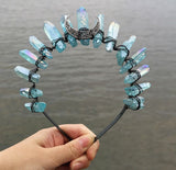 Witch accessories jewelry moon wicca wizard crown headband dark blue black headband Magic Set