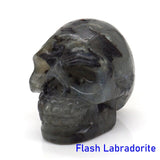 1.5" Skull Statue Natural Stones Carved Healing Crystals Ornament Reiki Witchcraft Supplies Gemstone Wicca Halloween Decorations