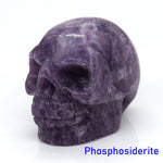 1.5" Skull Statue Natural Stones Carved Healing Crystals Ornament Reiki Witchcraft Supplies Gemstone Wicca Halloween Decorations