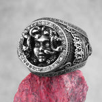 Rings Ancient Greek Snake-Haired Medusa Stainless Steel Ring Ancient Treasures Ancientreasures Viking Odin Thor Mjolnir Celtic Ancient Egypt Norse Norse Mythology