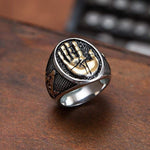 Rings Men's Fashion Jewelry Retro Shriner Masonic palm Rings stainless steel Mystic Shrine Freemason Signet Ring|Rings| Ancient Treasures Ancientreasures Viking Odin Thor Mjolnir Celtic Ancient Egypt Norse Norse Mythology