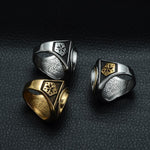 Freemasons Compass & Square Stainless Steel Ring