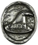 Witchcraft~Witch's Hat Pewter Pocket Stone Altar Coin Wicca Pagan Amulet Talisman Magick