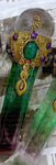 16 22cm Natural Crystal Fluorite Quartz Healing Raw Stone Handmade Magic Stick scepter Witch Craft Staff Cosplay Fairy Props| |