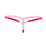 Limited Time Offer Women Sexy Shiny Rhinestone Panties Thongs Open Crotch Seamless Massage Underwear Erotic Lingerie G-string