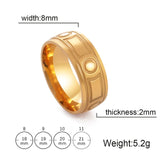 My Shape Viking Celtics Knot Ring For Men Women Black Color Geometric Stainless Steel Finger Rings Vintage Male Jewelry Anillos - Rings